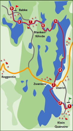 Skizze zum Tourenverlauf